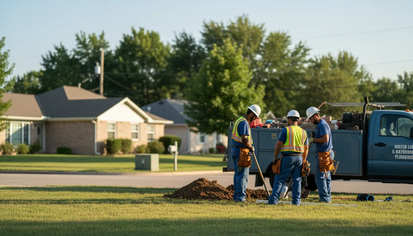 Water line and bathroom plumbing services in Maryland
